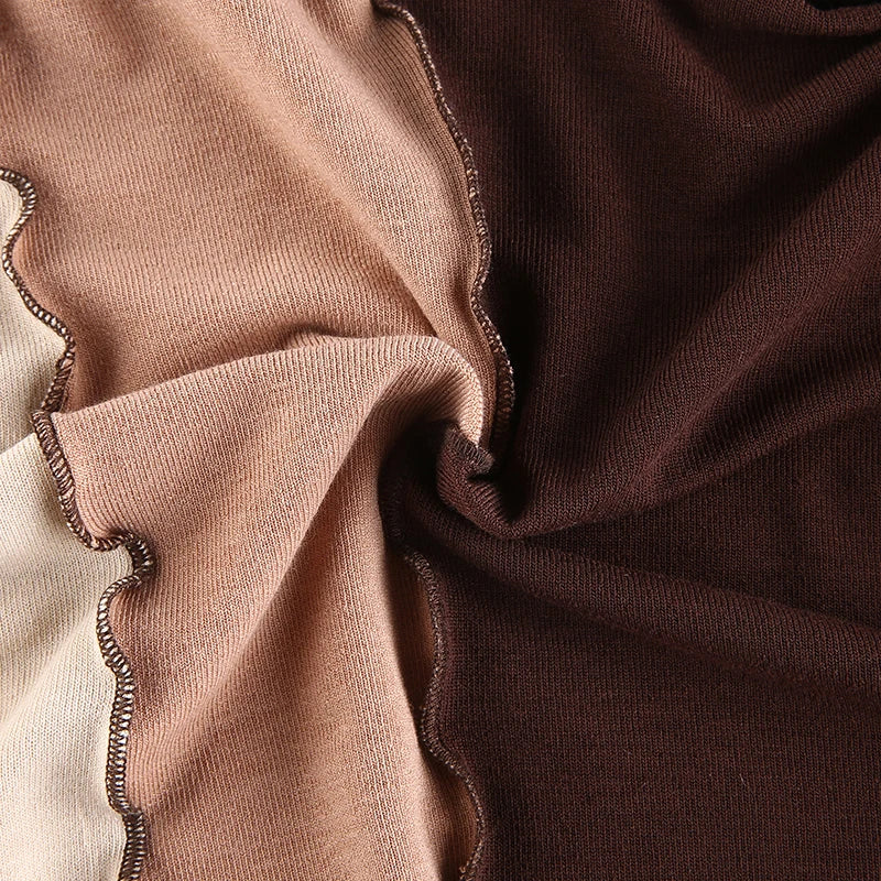 "Tonal Harmony" 
Dual Shade Brown Contrast Shirt