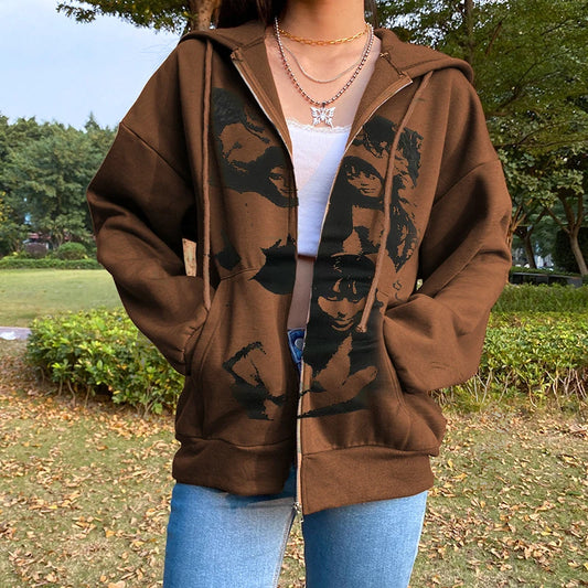 Y2K Autumn Zip Up Hoodie